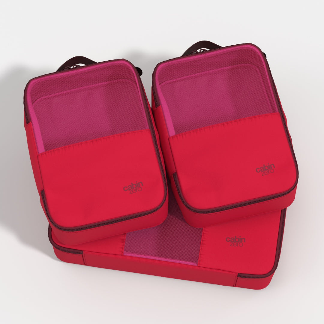 Organizzatori da valigia Lux Packing Cube - Large - 11.5L - Cranberry