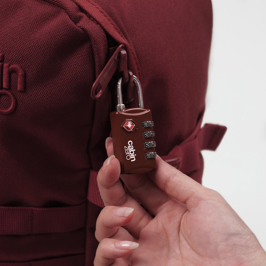 Travel TSA Lock - Sangria Red